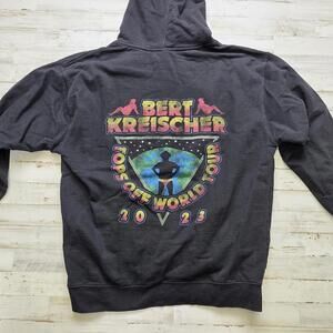 Bert Kreischer Hoodie Mens XL Black Tops Off World Tour 2023 Pullover Comedy